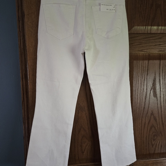 Risen White denim jeans w/rhinestone detail - Picture 4 of 5